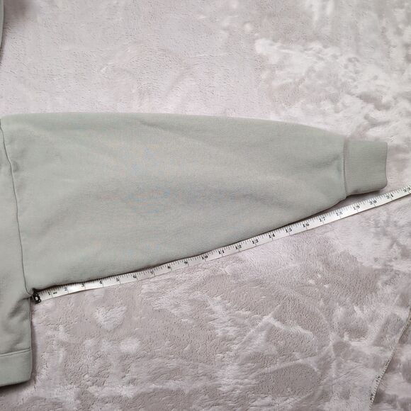 ALO Yoga Bae Hoodie Womens Large Green Sweater Cropped Boxy Athleisure Oversized - Picture 7 of 10